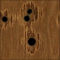 Bullet Holes in Wood