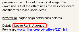 Usage Rank