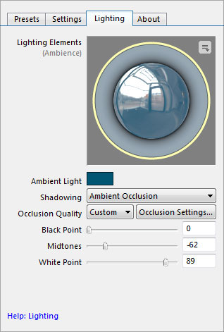 Lighting Tab - Ambience