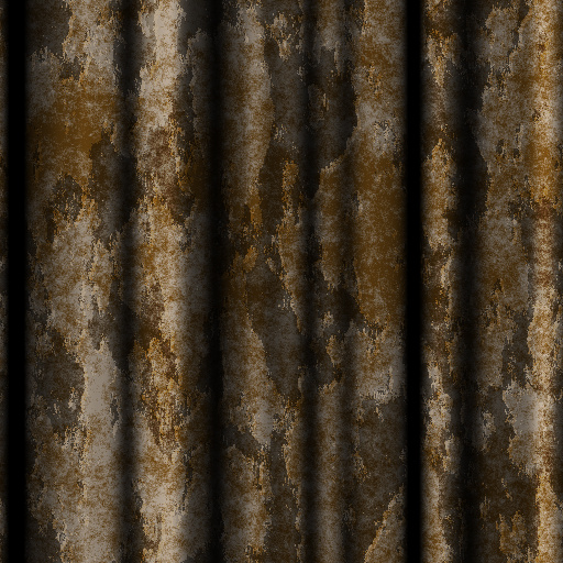 Weathered Corrugated Metal (Texture)