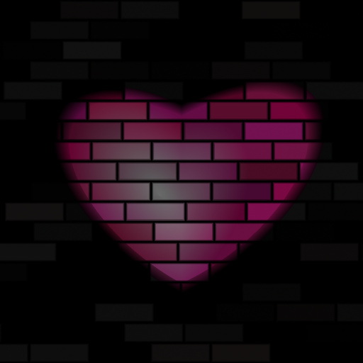 Heart on the wall by Nelieta