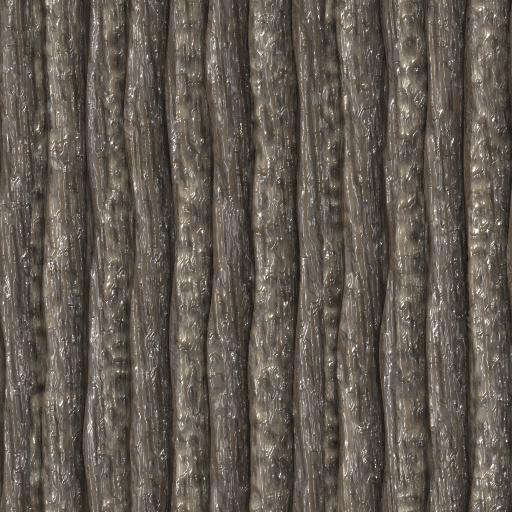 Wooden pole bark (Texture)