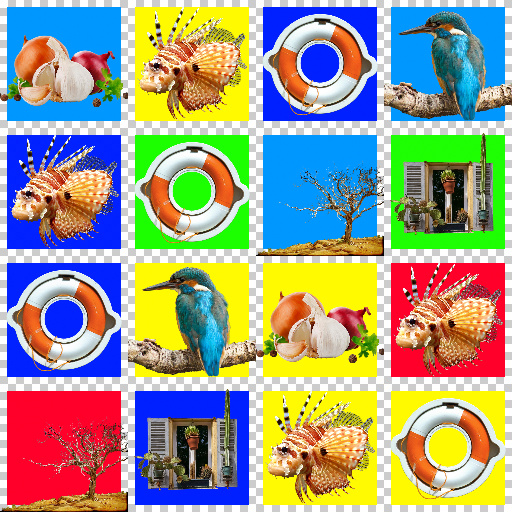Color Squares with Photos (Effect)