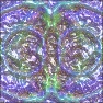 Rainbow-colored kaleidoscope