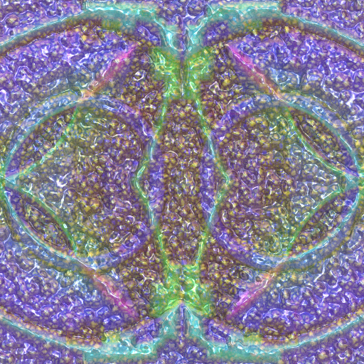 Rainbow-colored kaleidoscope