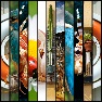 11 Individual Stripes with Colors or Images Simple Vertical