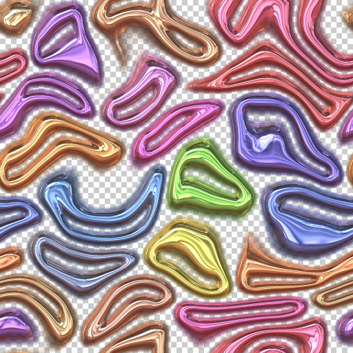 Colorful Distorted Loops & Rectangles by DJI