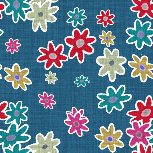 Floral Feed Sack Fabric (Texture)