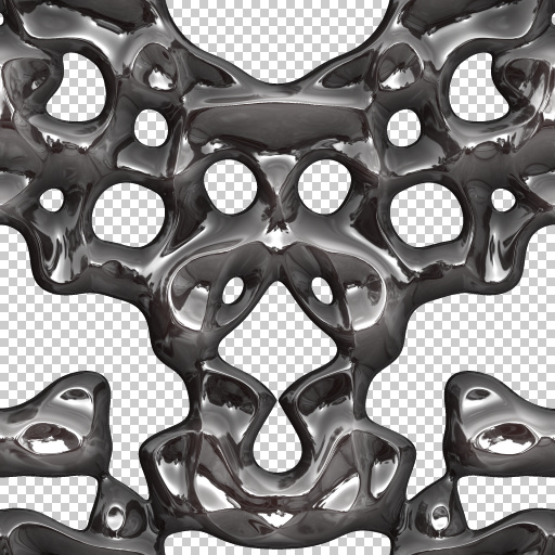 3D Reflective Abstract Metal Art #2 (Texture)
