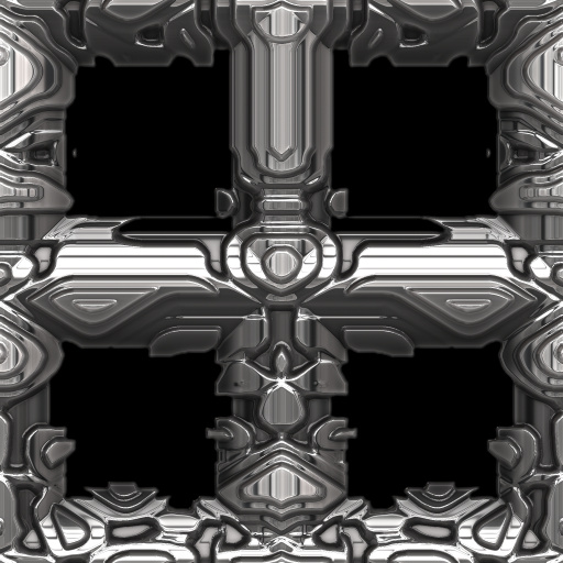 3D Reflective Metallic Techno-Grid #1 (Texture)