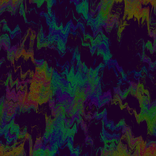 multi colored  blended  distortes