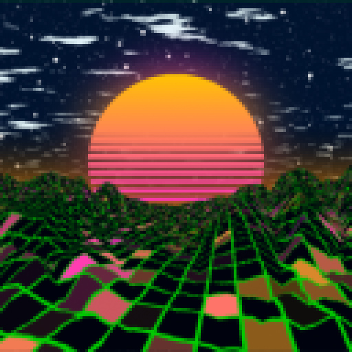 Synthwave landscape
