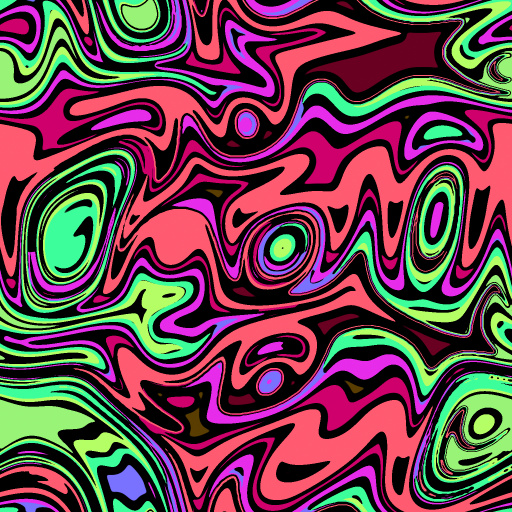 2D Colorful Squiggly Looping Pattern Maker by DJI