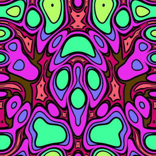 2D Colorful Abstract Mirror Image Pattern Maker