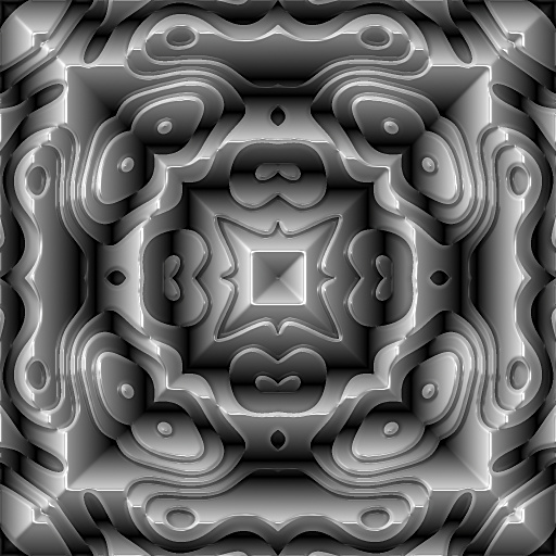 3D Grayscale Kaleidoscope Image Generator (Texture) - Variation 2