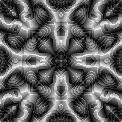 3D Grayscale Kaleidoscope Image Generator (Texture)