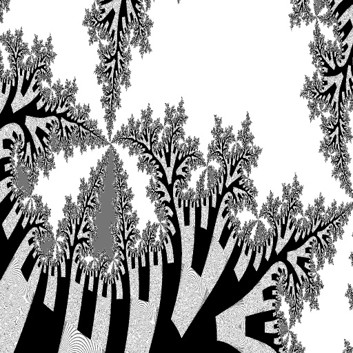 Monochrome Moire Fractal by Wolfgang Halder