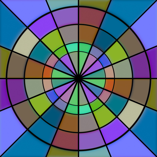 Colorful Dartboard Pattern