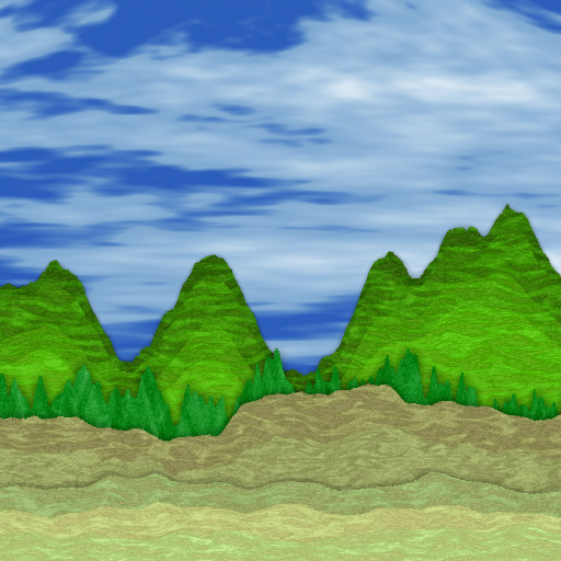 Sky Mountains Trees (Texture)