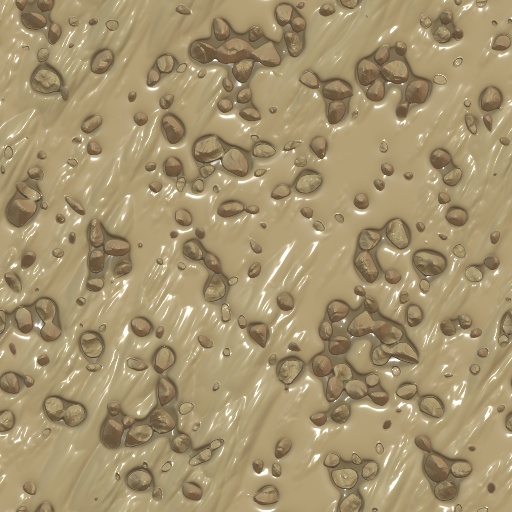 Pebbles in Wet Sand
