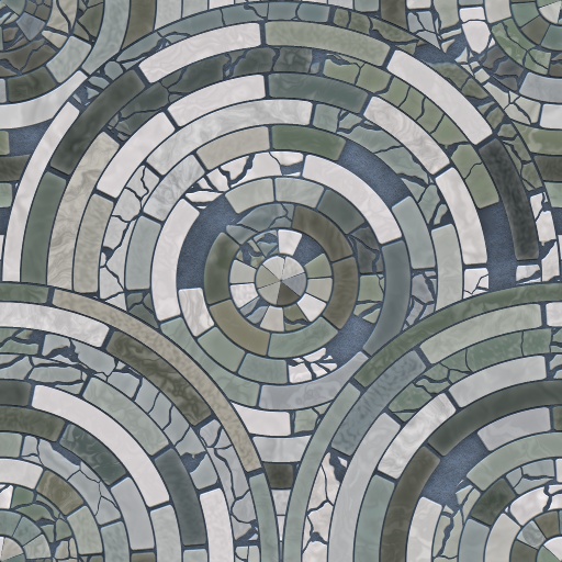 Radial Mosaic Tiles (Texture)