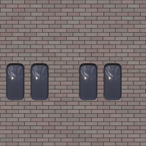 Brick Wall With Modern Windows (Texture)