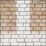 Brick wall with painted zone