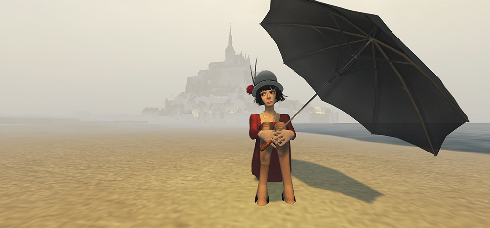 On the Beach at Mt. Saint Michel by cfree68