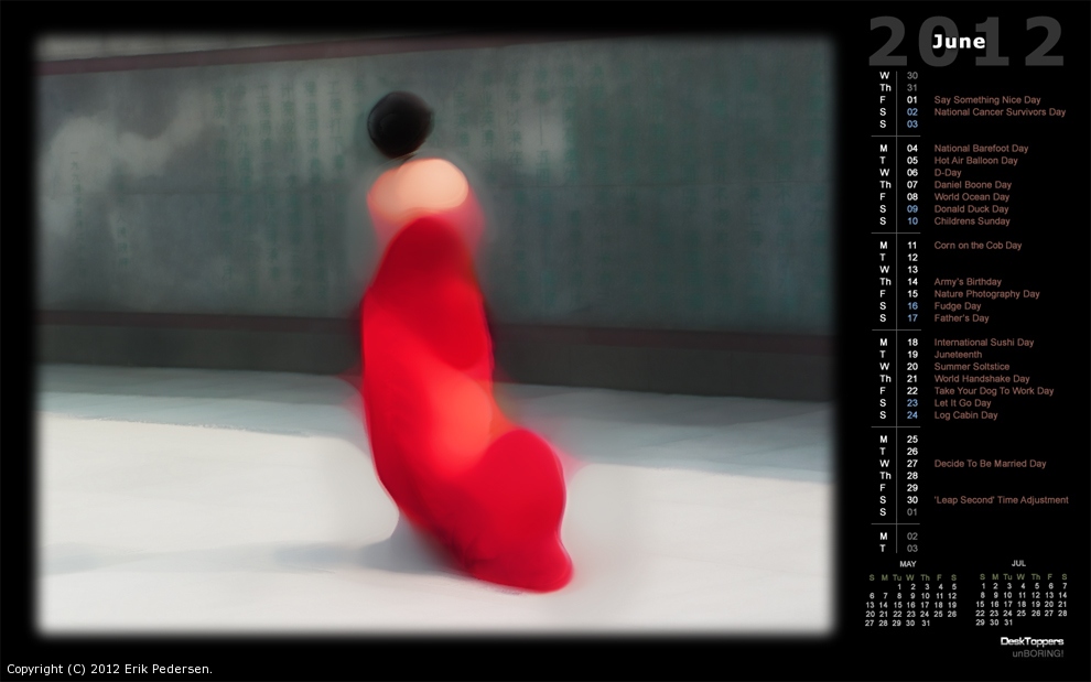 Chinese Woman in Red by Erik Pedersen