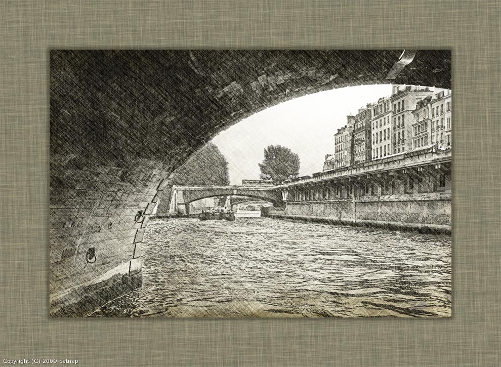 Under Bridge (Paris in the Rain) by catnap