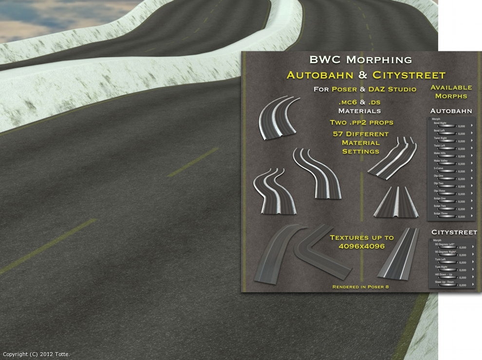 Posable road with 100% FilterForge textures by Totte
