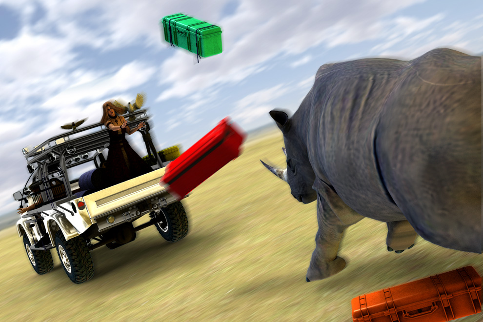 Rhino Chase by Luci45