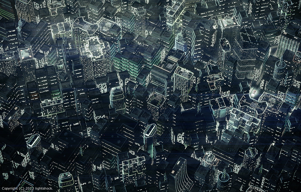 City at night by lightshock