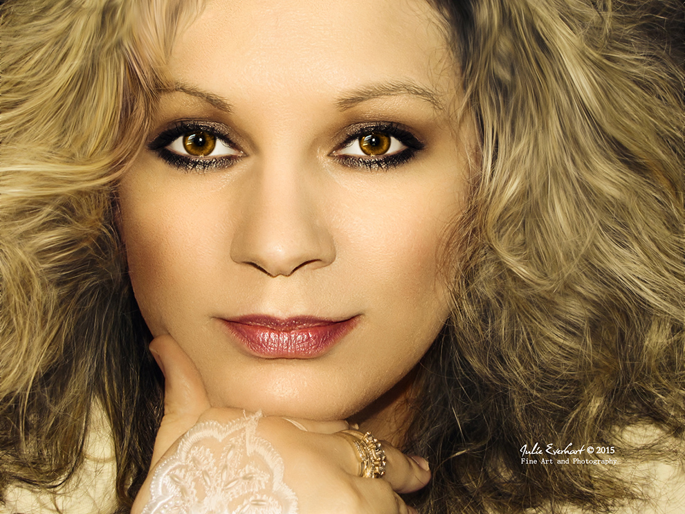 My Brown Eyes Self Portrait with by Julie Everhart