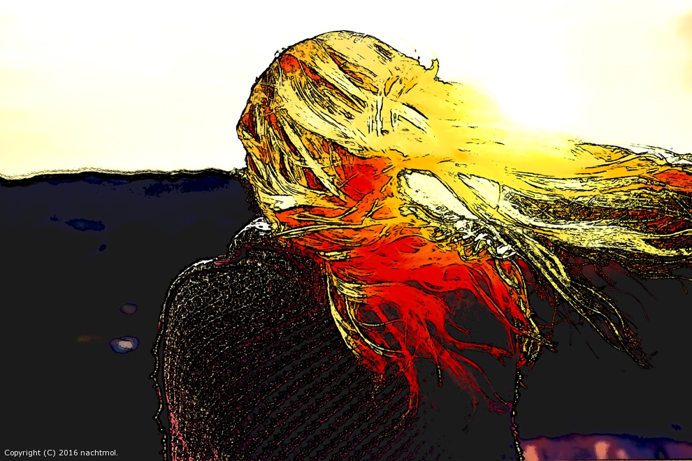 Girl at beach by nachtmol