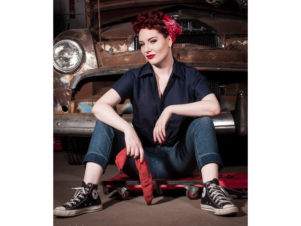 pinup sitting by skisouth