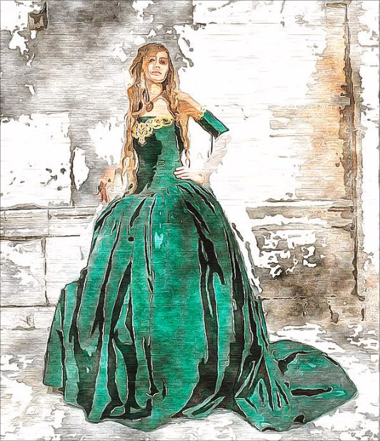 A Model In Watercolor