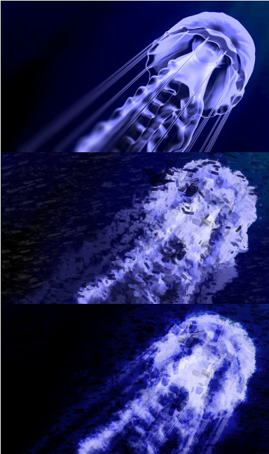 Filter tweaks on a jellyfish 3D model