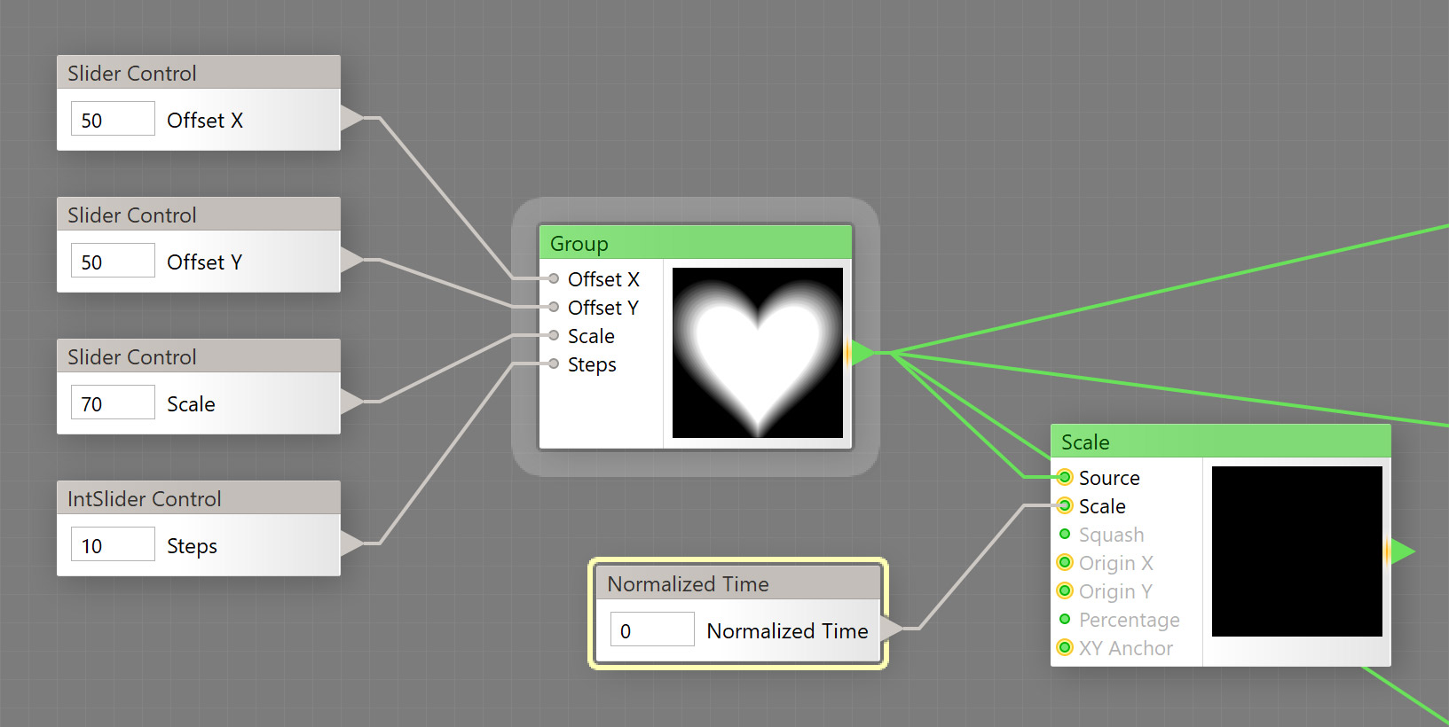 Connecting a Normalized Time component