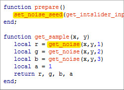 Script API for Noise and Blending Modes