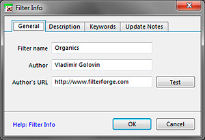 Filter Info Dialog
