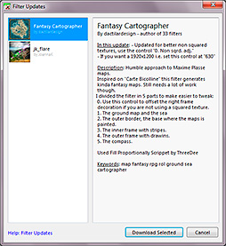 Filter Updates Dialog