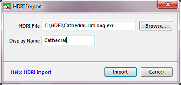 HDRI Import Dialog