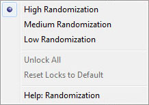 Randomizer Settings Menu