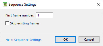 Sequence Settings Dialog